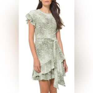 NWT $125 Michael Michael Kors Women's Sunbleached Wrap Dress | Large